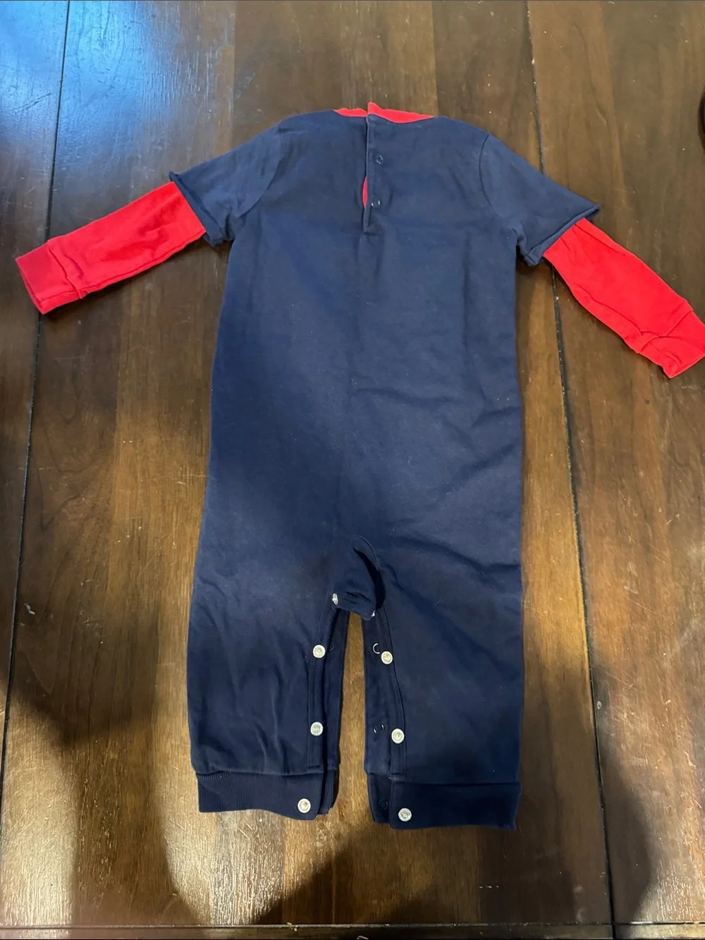 Ralph Lauren Navy and Red Polo 67 Baby One-Piece